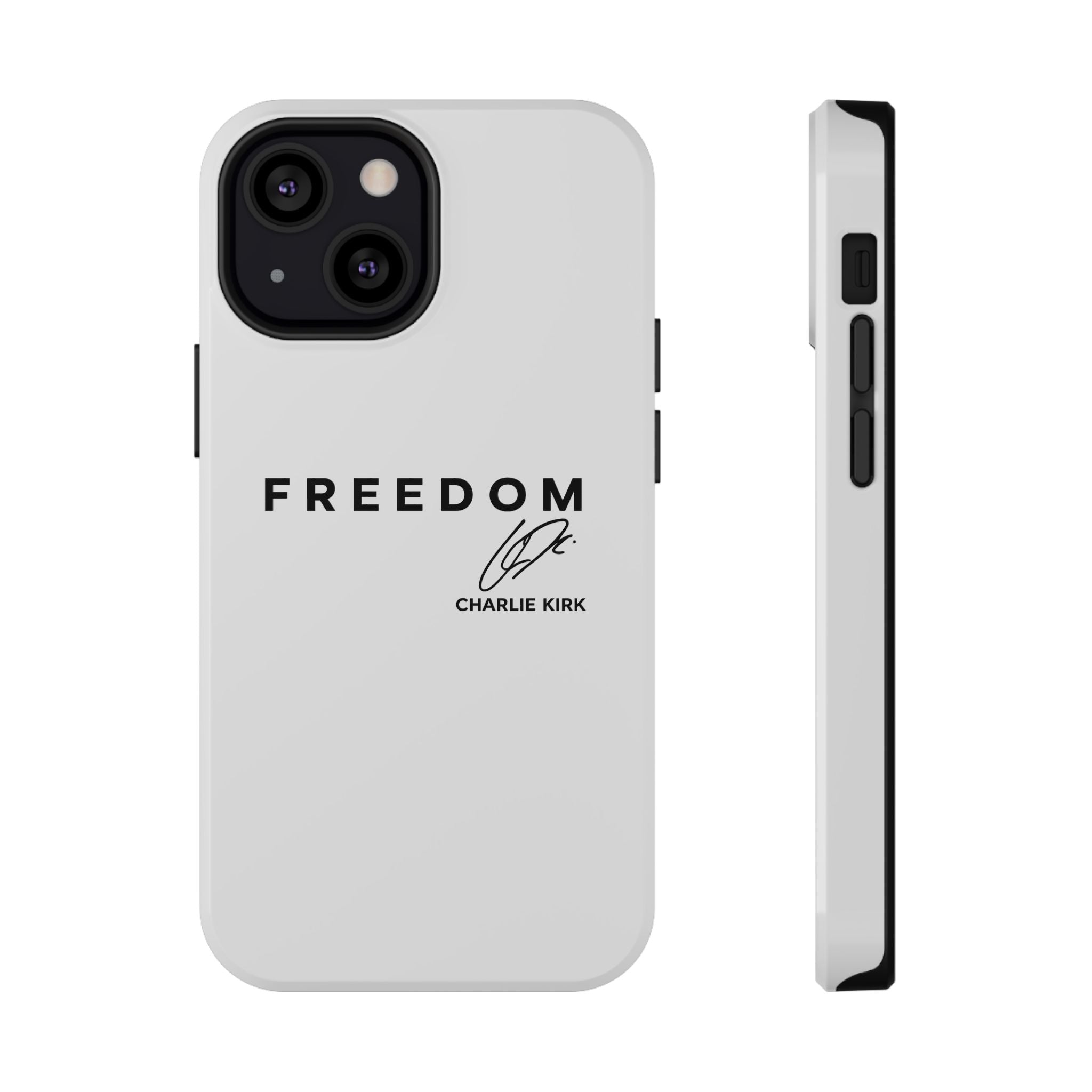 FREEDOM Phone Case - Charlie Kirk Signature Impact-Resistant