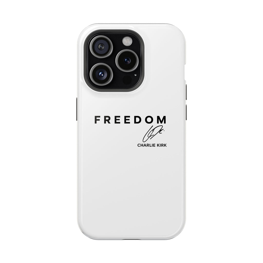 FREEDOM Phone Case - Charlie Kirk Signature Impact-Resistant