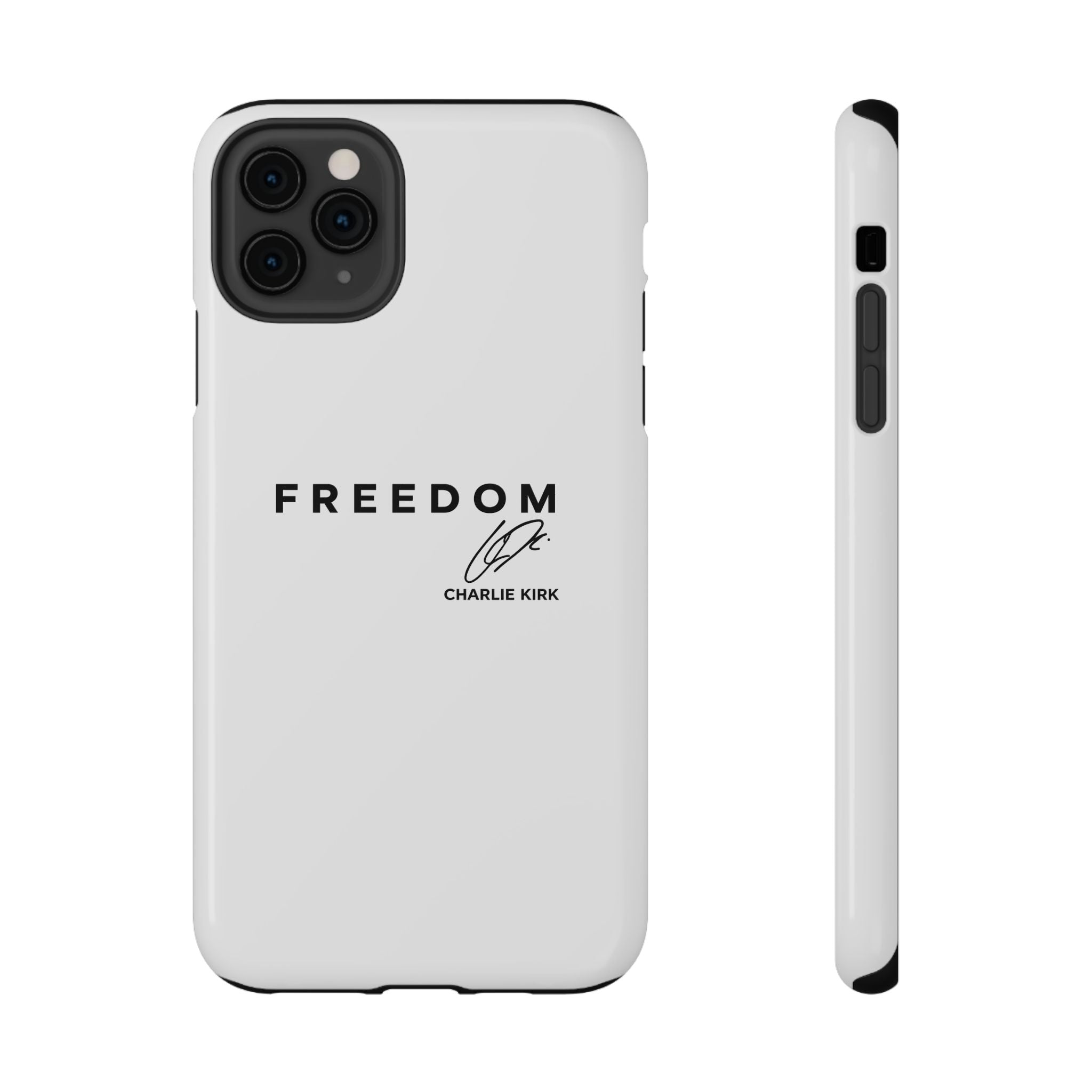 FREEDOM Phone Case - Charlie Kirk Signature Impact-Resistant