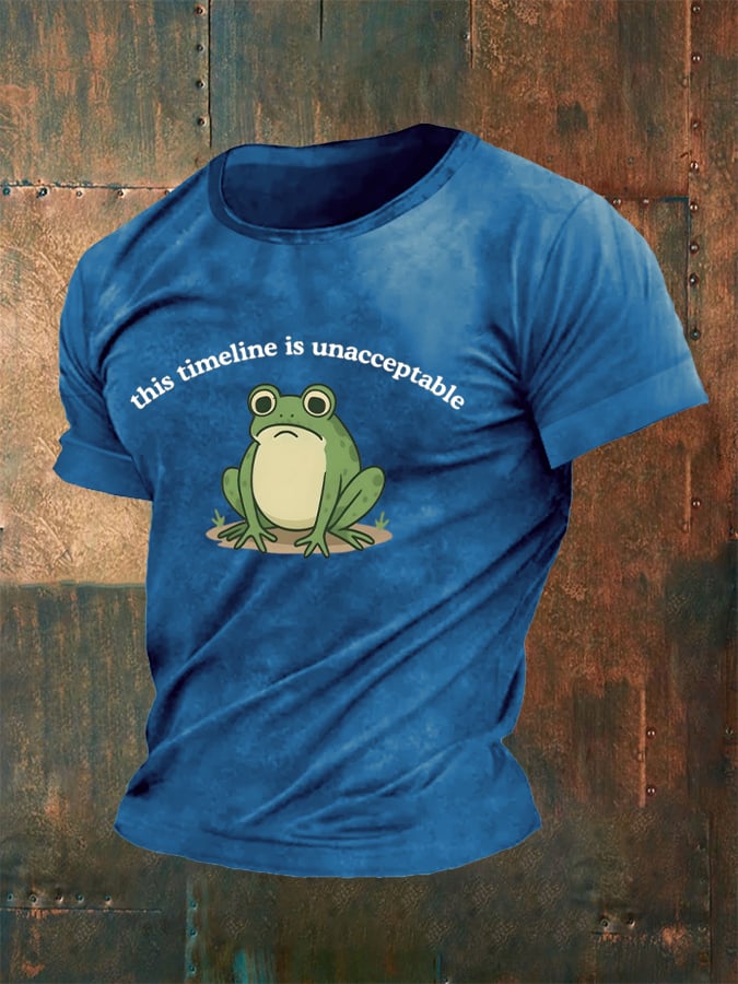 Men's This Timeline Is Unacceptable  Print Casual T-Shirt