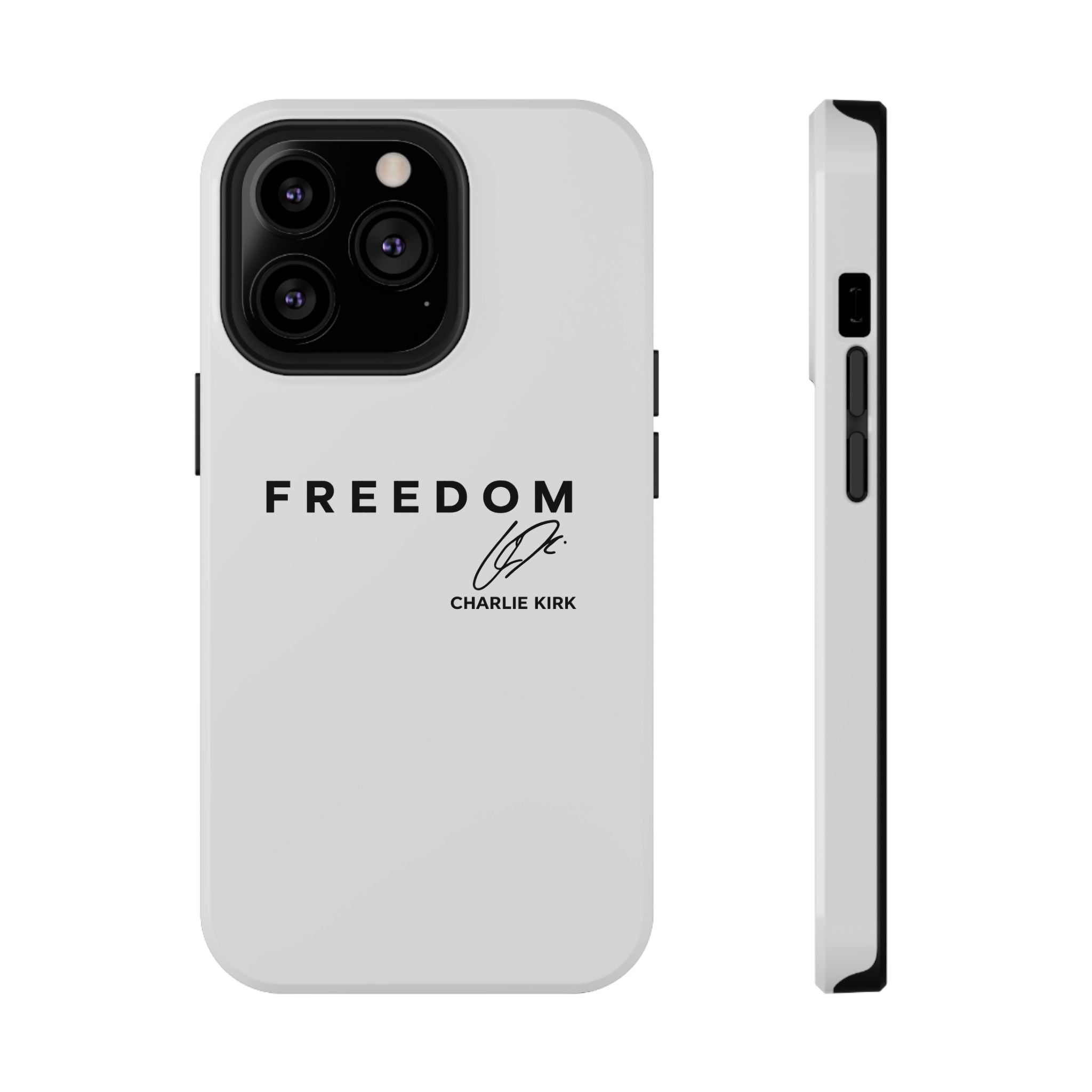 FREEDOM Phone Case - Charlie Kirk Signature Impact-Resistant
