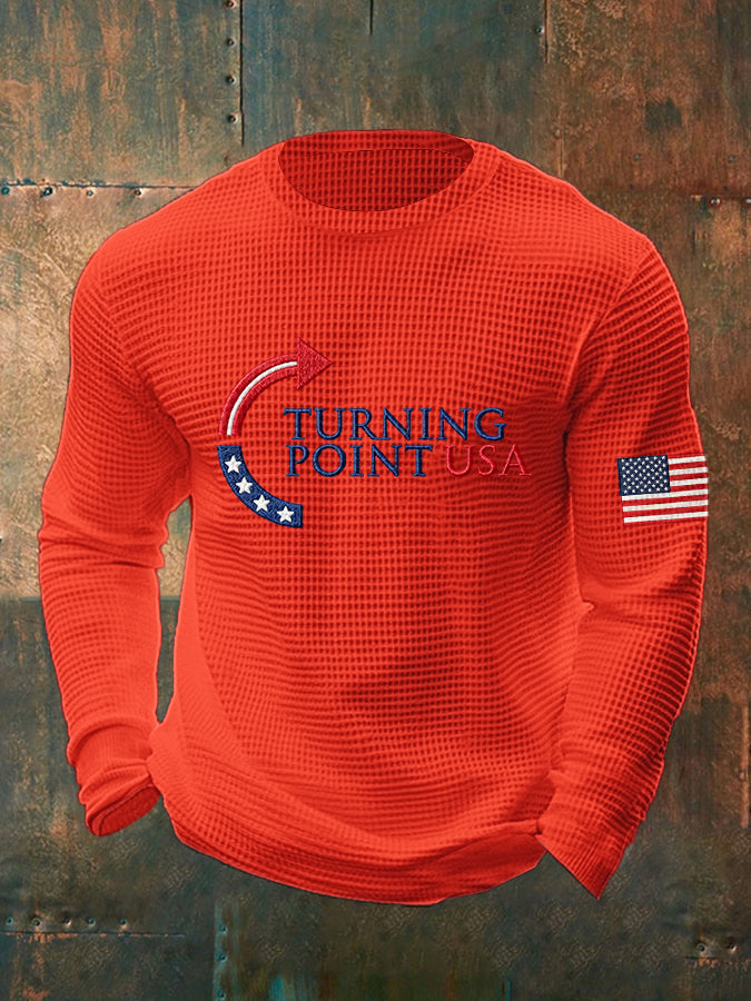 Men's Charlie Kirk Turning Point USA Trump Commemorative Long Sleeve T-Shirt