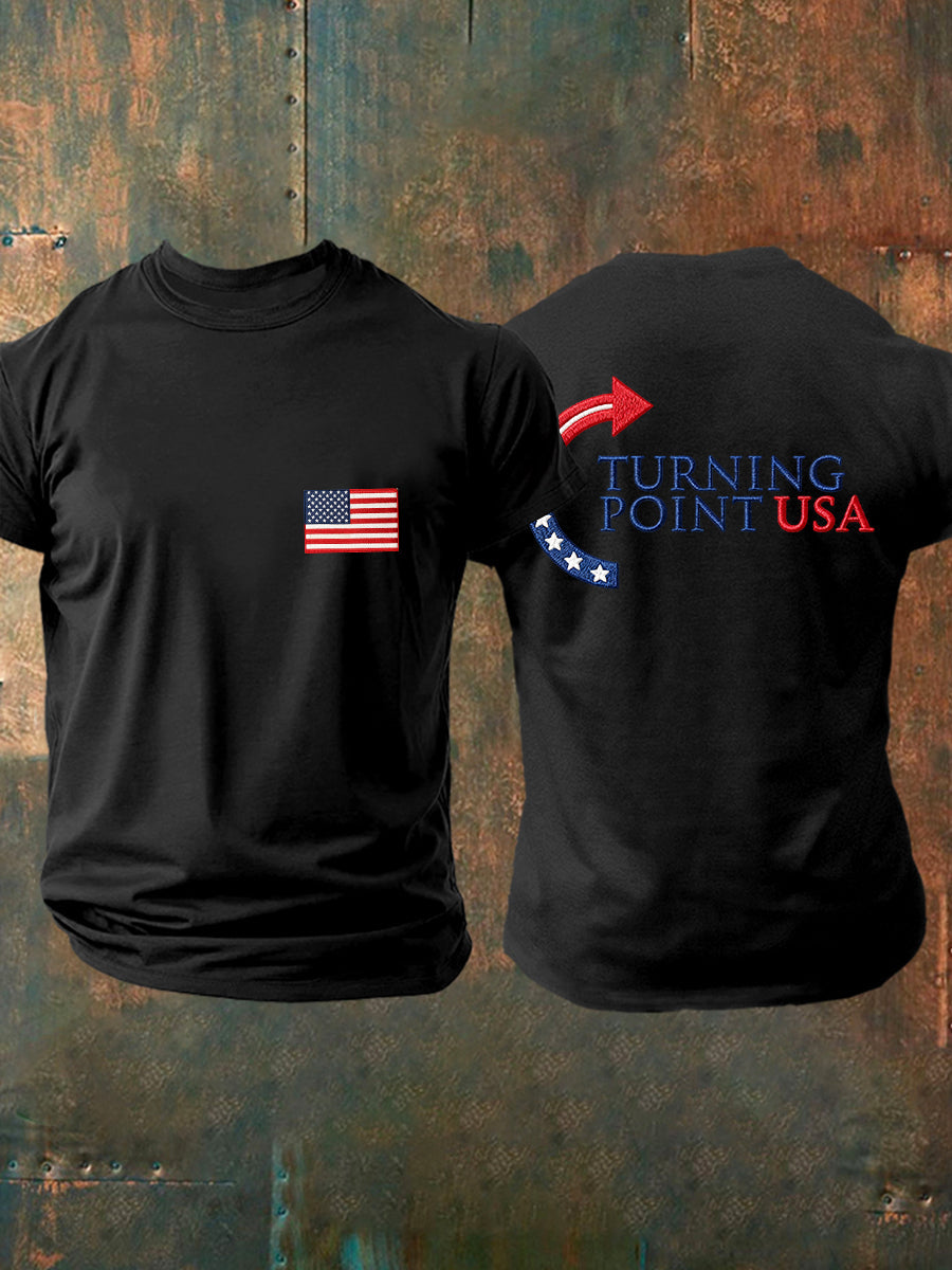 Men's Charlie Kirk Turning Point USA Trump Commemorative T-Shirt