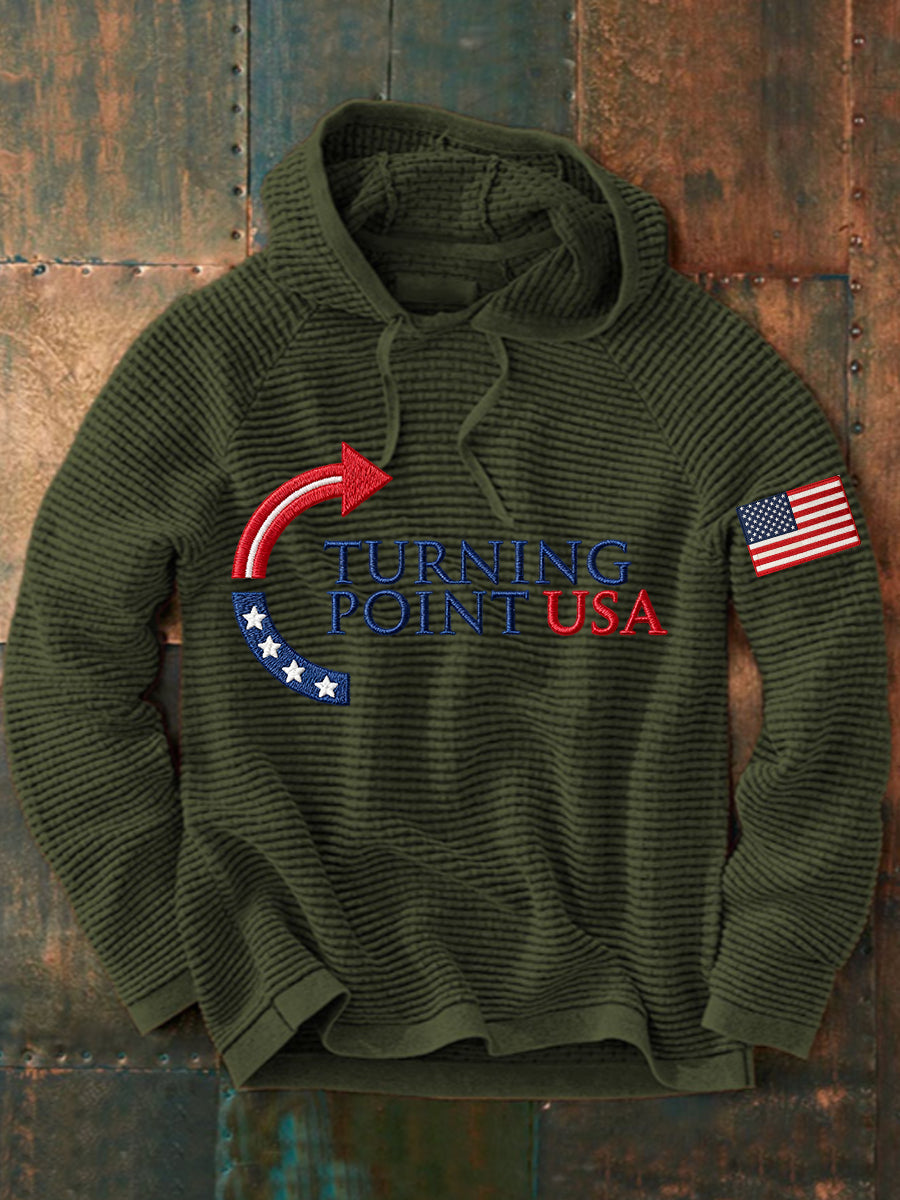 Men's Charlie Kirk Turning Point USA Trump Commemorative  Hoodie