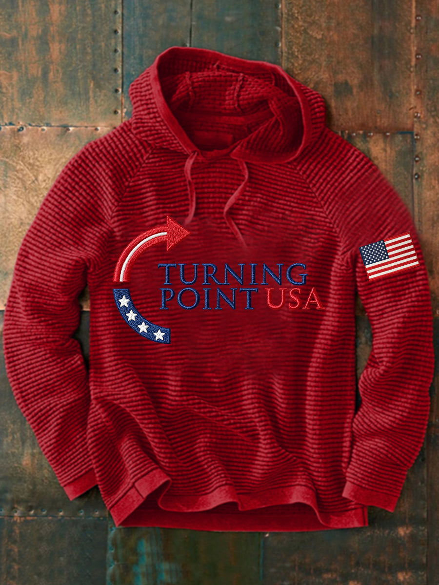 Men's Charlie Kirk Turning Point USA Trump Commemorative  Hoodie