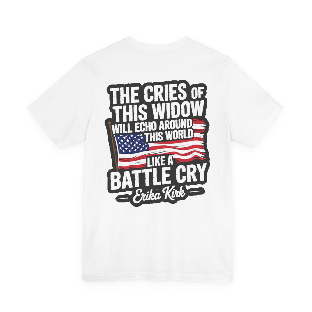 'Echoing Her Battle Cry' Erika Kirk Back Tee