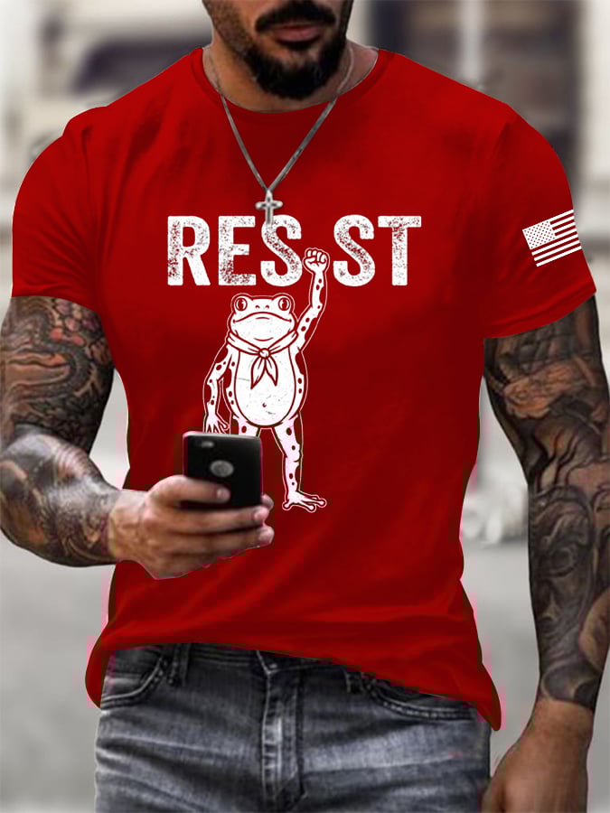 Men's FDT Portland Frog Protest Print T-Shirt