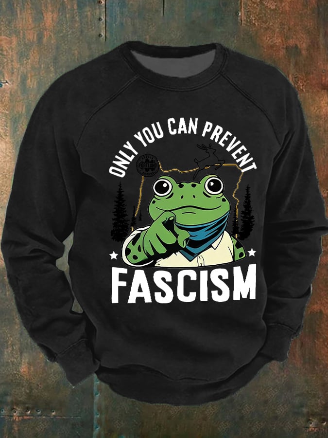 Men's Retro Printed Long-Sleeved Sweatshirt