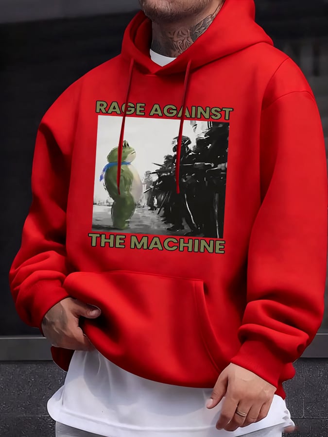 Men's Frog Print Casuasl Hoodie