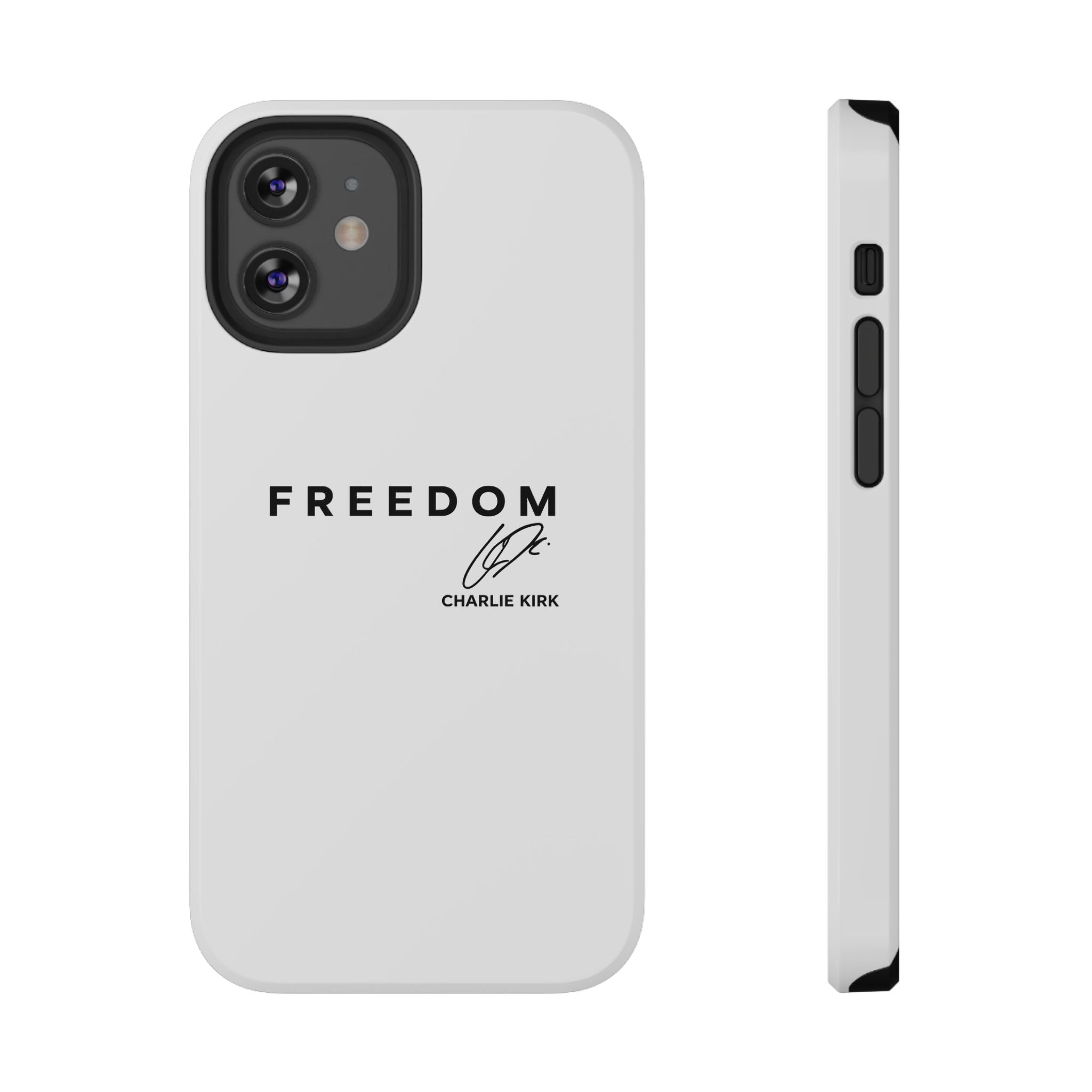 FREEDOM Phone Case - Charlie Kirk Signature Impact-Resistant