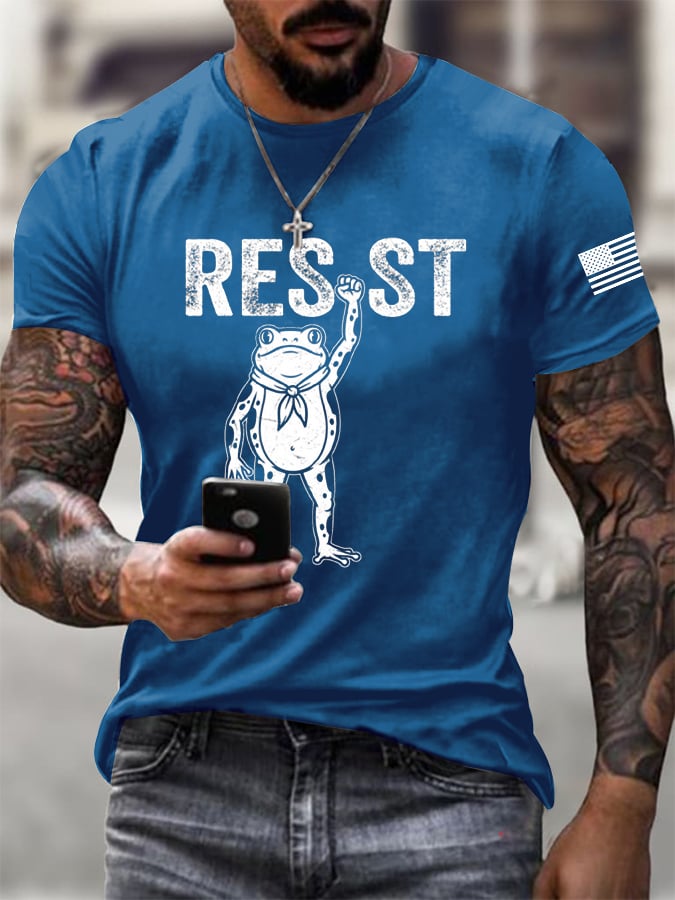 Men's FDT Portland Frog Protest Print T-Shirt