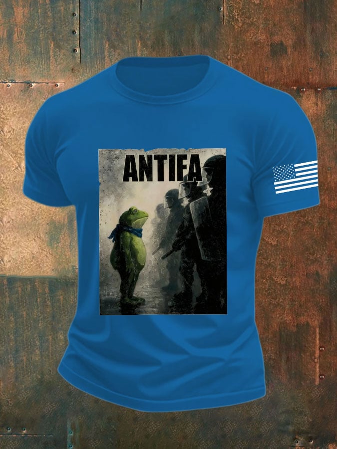 Men's Portland Frog ANTIFA Print T-Shirt