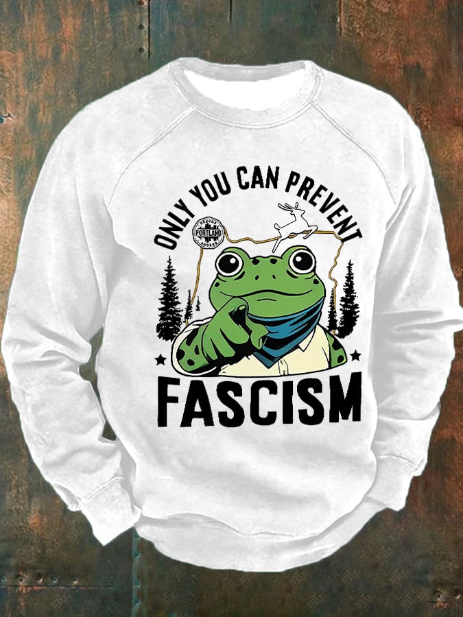 Men's Retro Printed Long-Sleeved Sweatshirt