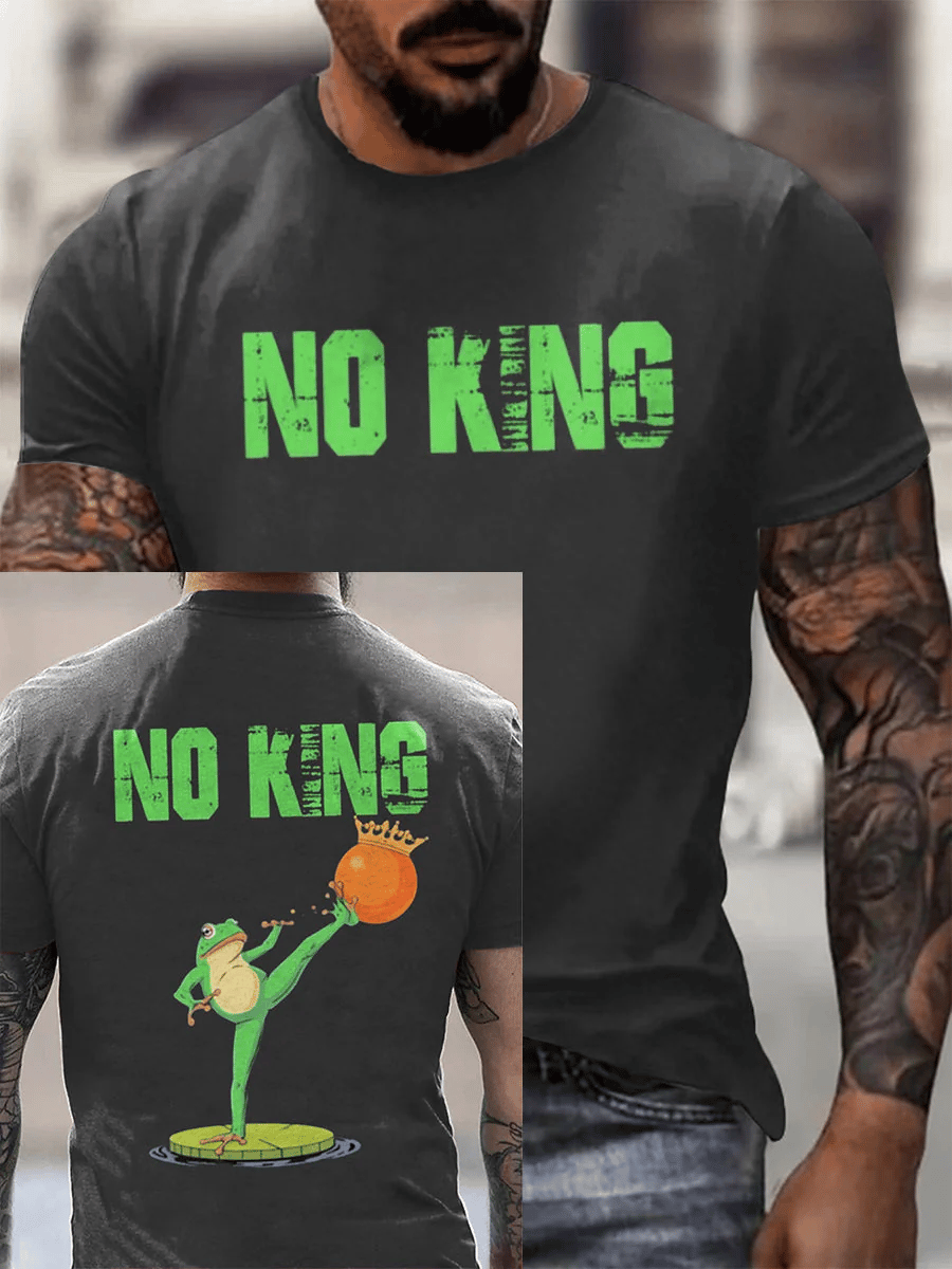 Men's No King Print short-sleeved T-shirt
