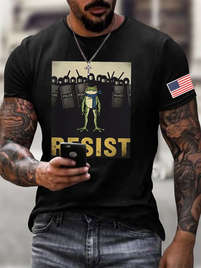 Men's Portland Frog Print T-Shirt