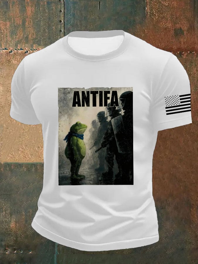 Men's Portland Frog ANTIFA Print T-Shirt