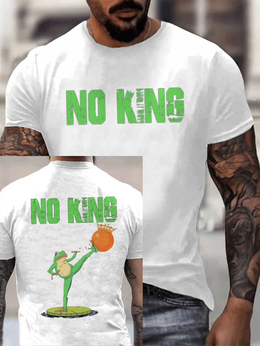 Men's No King Print short-sleeved T-shirt