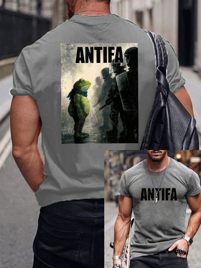 Men's FDT ANTIFA print T-shirt