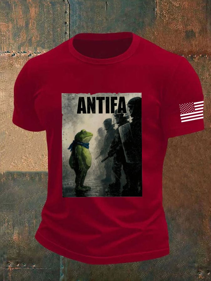 Men's Portland Frog ANTIFA Print T-Shirt