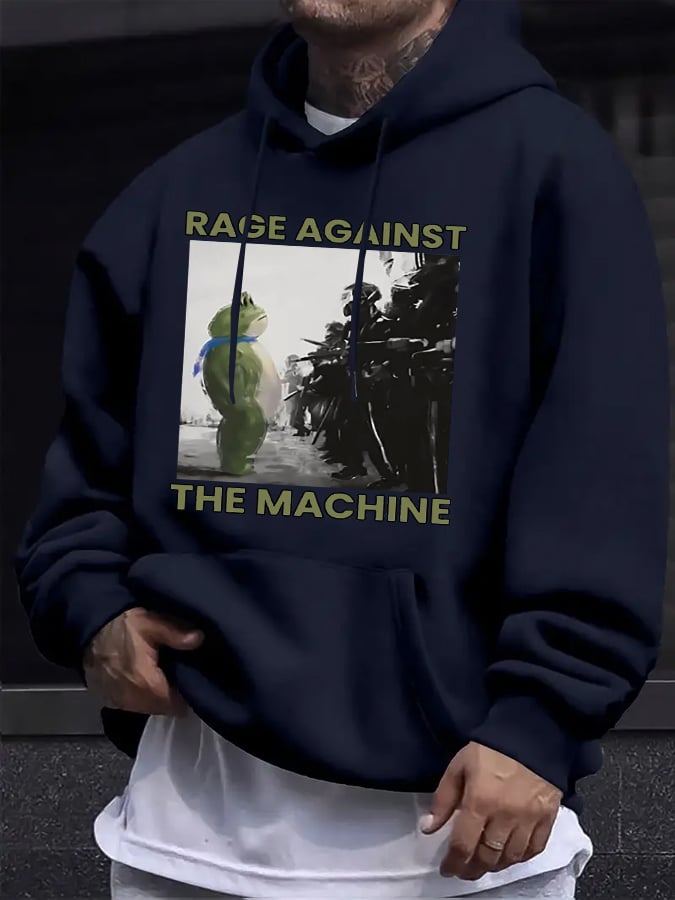 Men's Frog Print Casuasl Hoodie