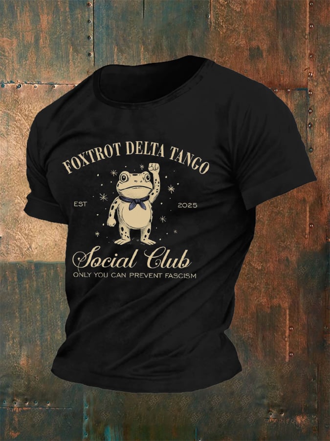 Men's Resist Portland Frog  Print Casual T-Shirt