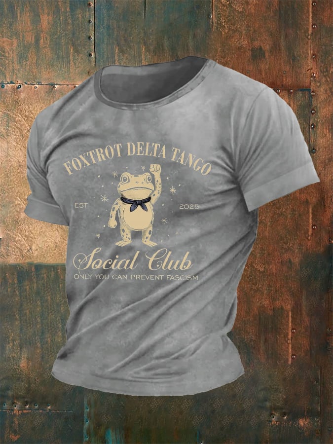 Men's Resist Portland Frog  Print Casual T-Shirt