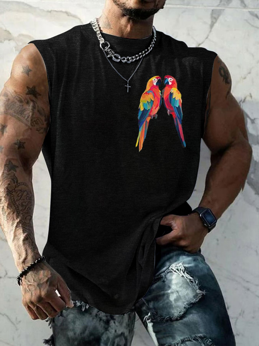 Men's It‘s 5 O'clock Everywhere Print Casual Vest