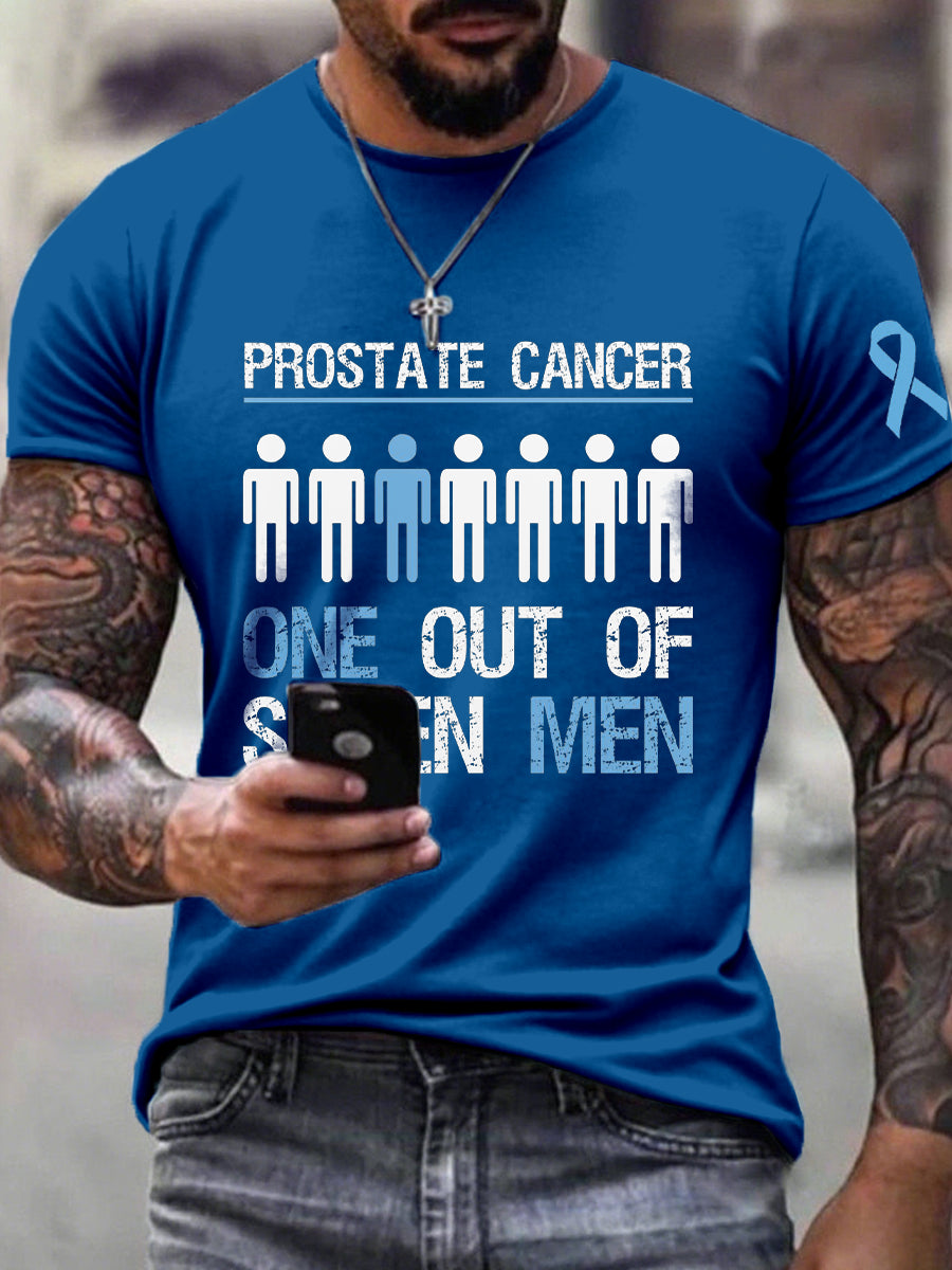 Men's Prostate Cancer Awareness Print T-Shirt