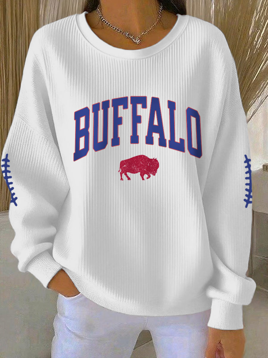 Women's Football Fans Lovers Gameday Casual Sweatshirt