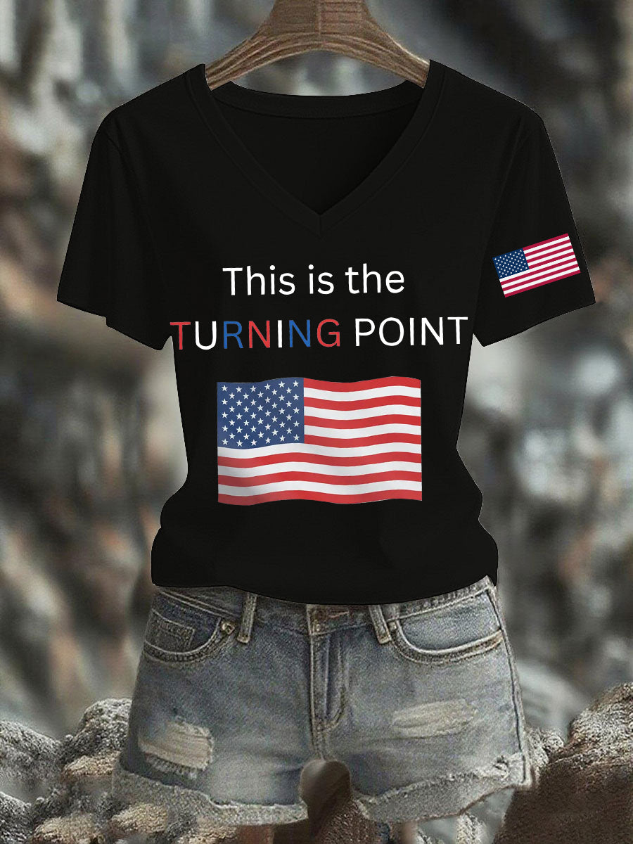 Women's This Is The Turning Point Printed T-shirt