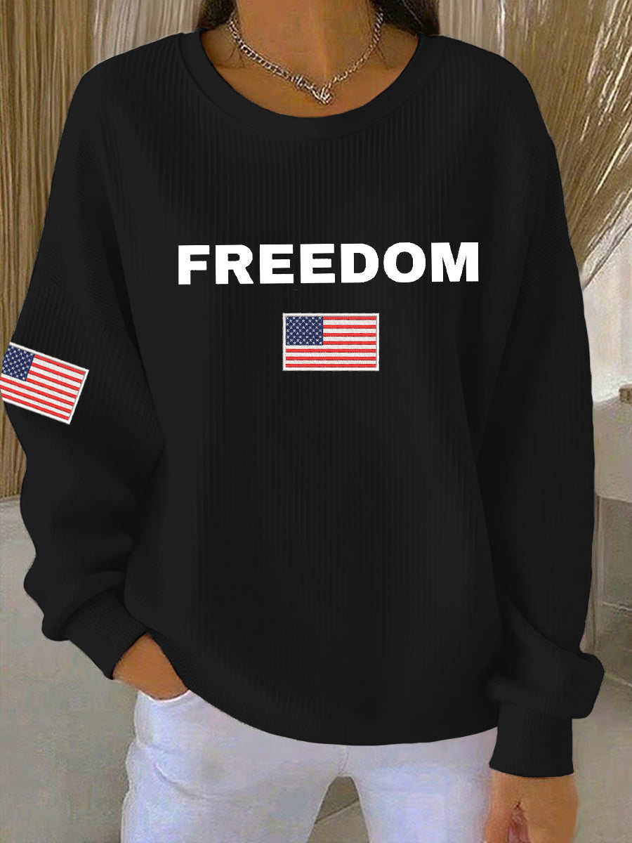 Women's Freedom Is Not Free R.I.P Charlie Kirk  Long Sleeve Sweater