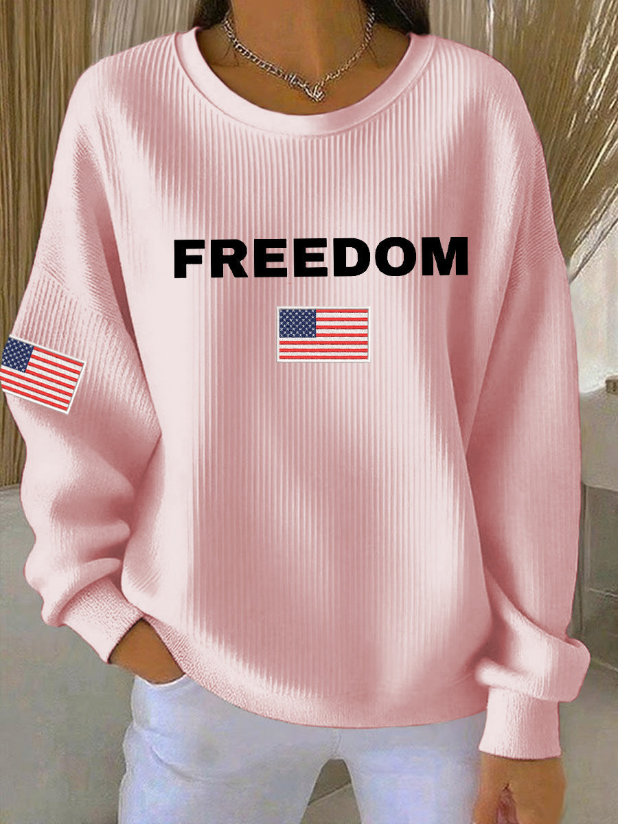 Women's Freedom Is Not Free R.I.P Charlie Kirk  Long Sleeve Sweater