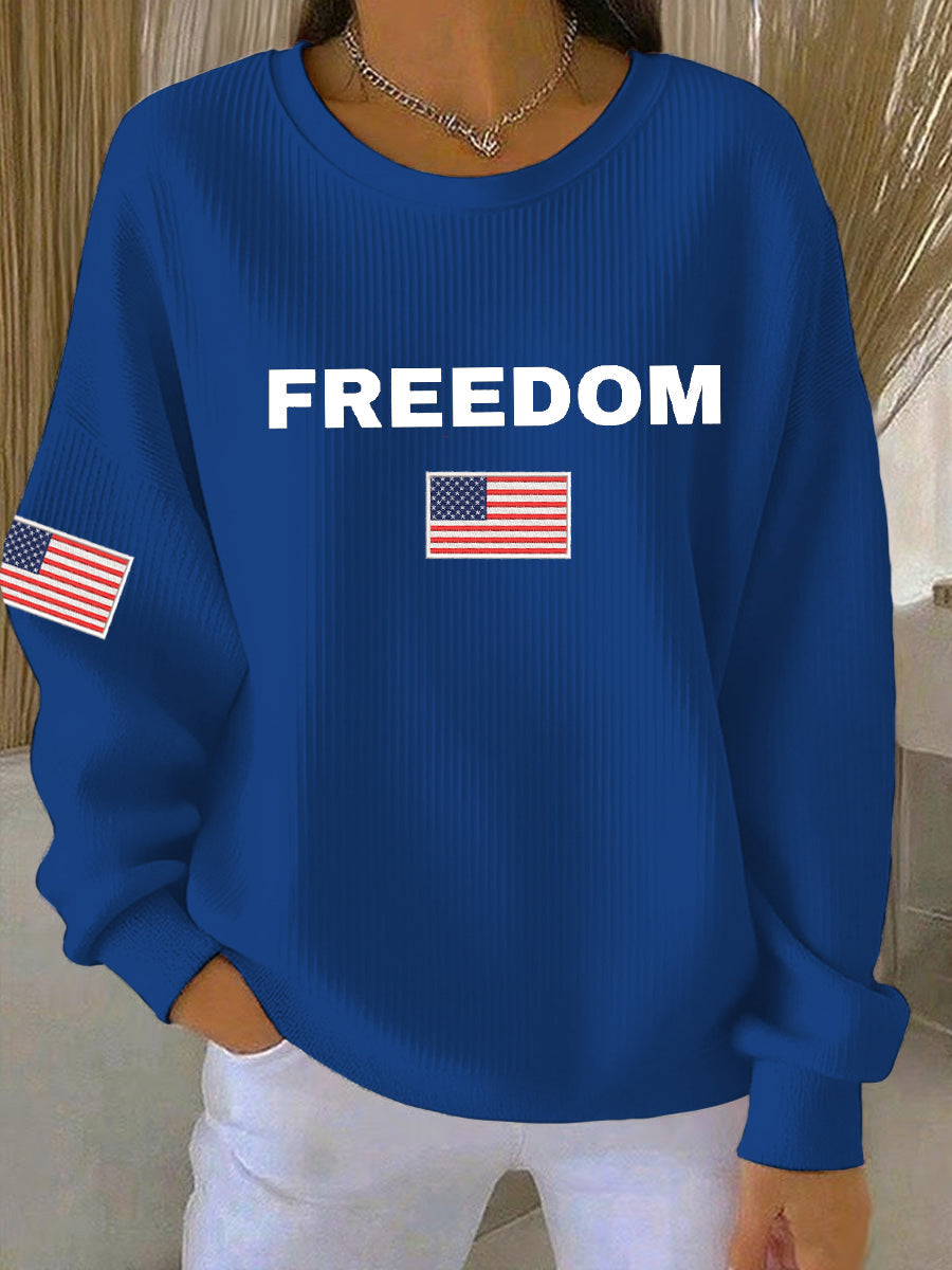 Women's Freedom Is Not Free R.I.P Charlie Kirk  Long Sleeve Sweater