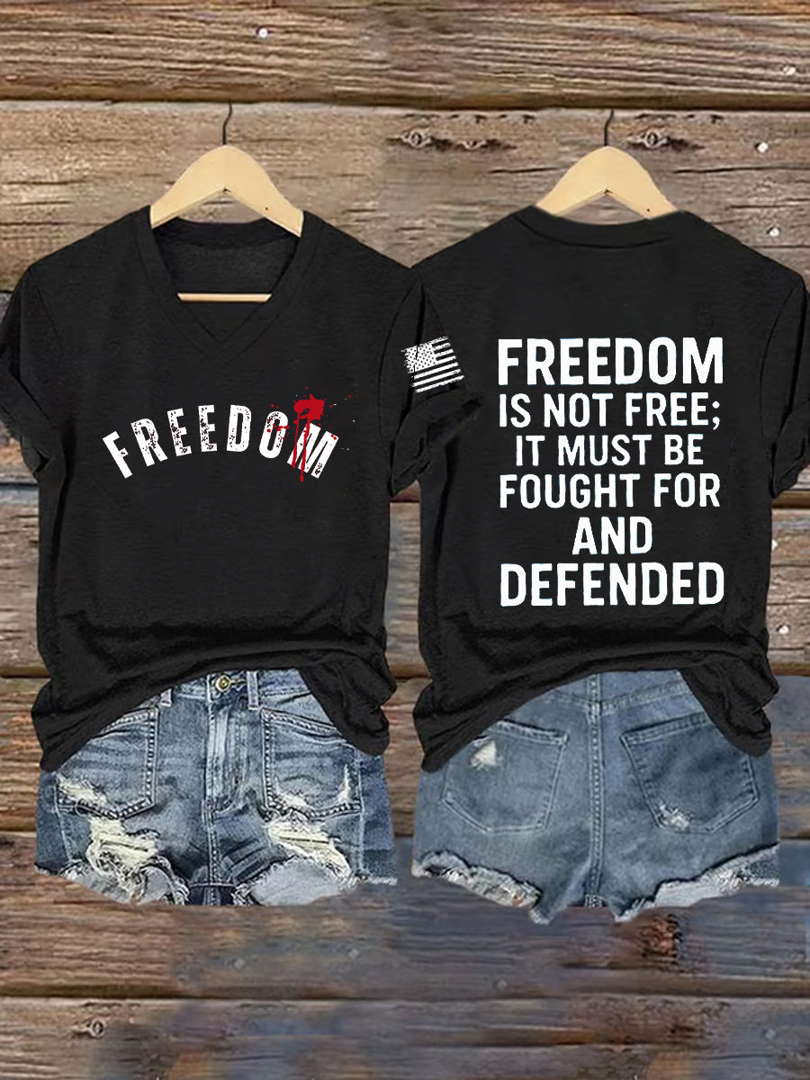Women's Freedom Is Not Free This is the Turning Point R.I.P Charlie Kirk Short Sleeve T-shirt