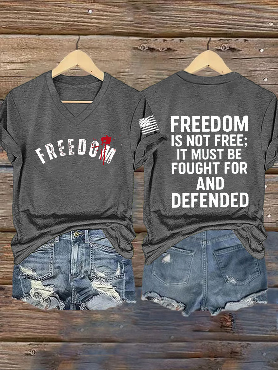 Women's Freedom Is Not Free This is the Turning Point R.I.P Charlie Kirk Short Sleeve T-shirt