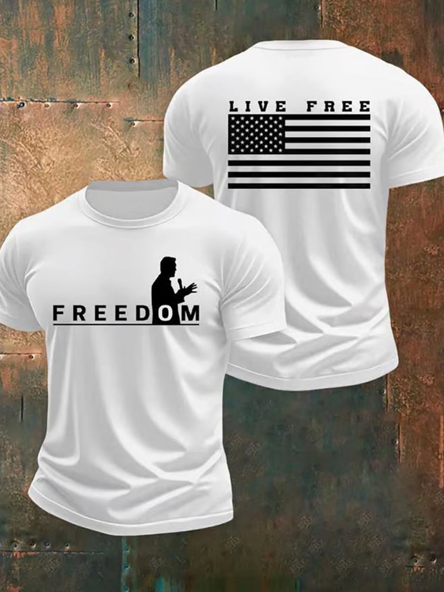 Men's Charlie Kirk Turning Point USA Trump Commemorative T-Shirt