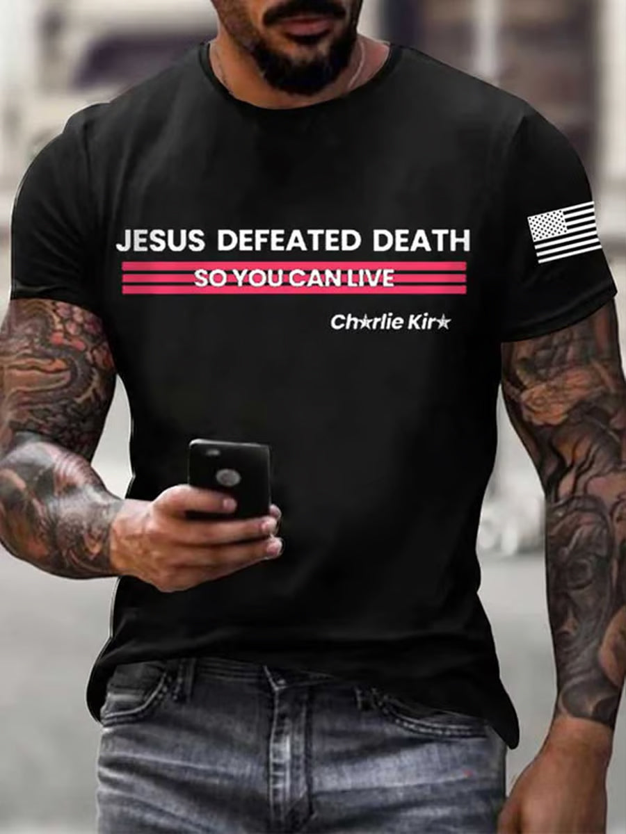 Men's Charlie Kirk Turning Point USA Trump Commemorative T-Shirt