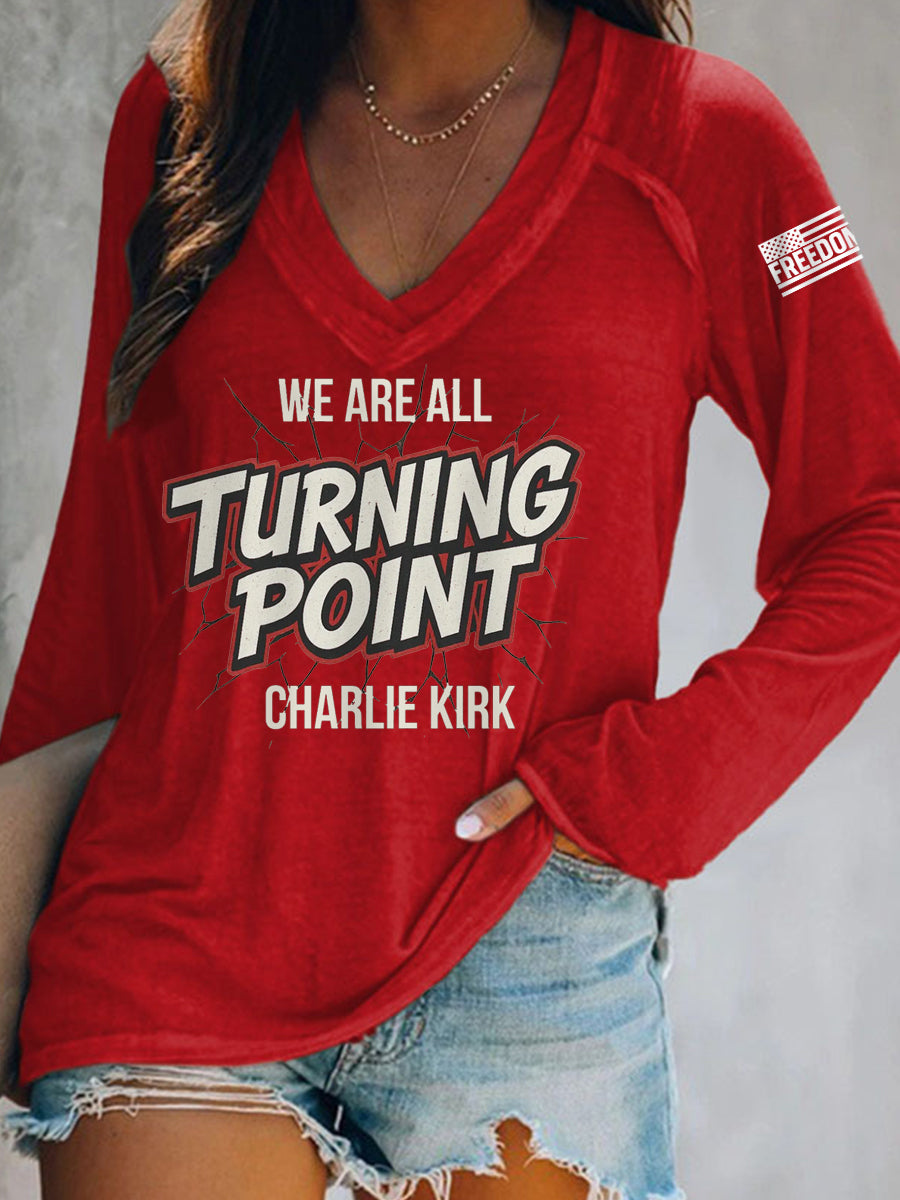 Women's We Are All Charlie Kirk! R.I.P Charlie Kirk Long-Sleeve T-Shirt