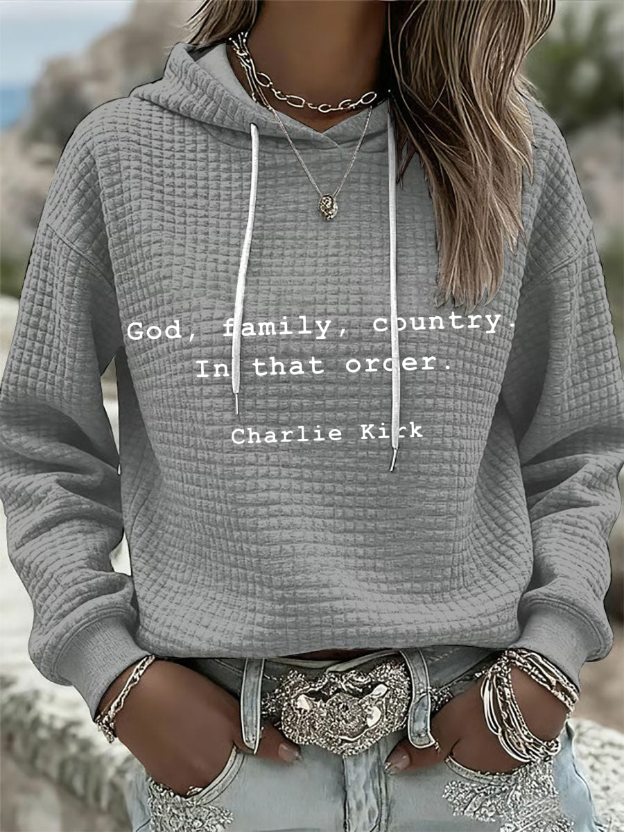 Women's Patriotic Waffle Hoodie