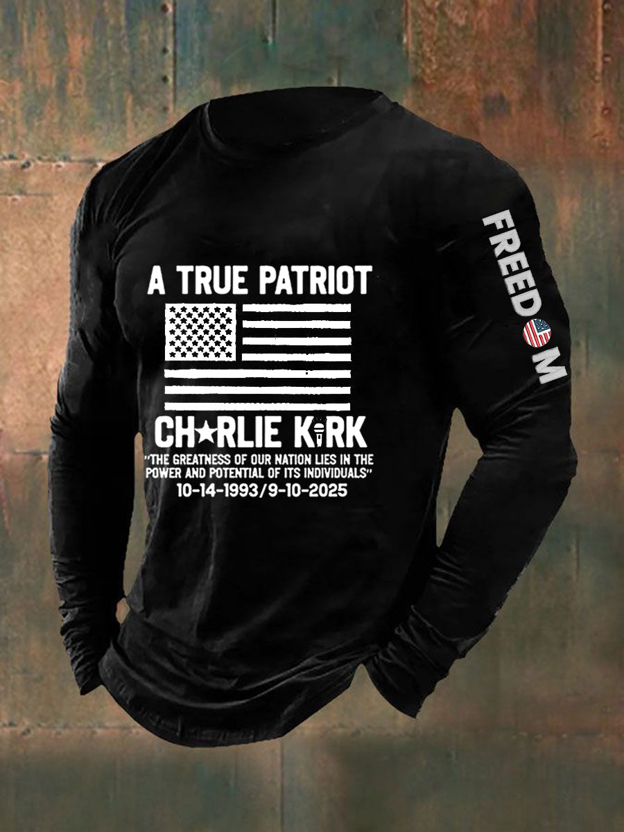 Men's Freedom Is Not Free R.I.P Charlie Kirk Long Sleeve T-shirt