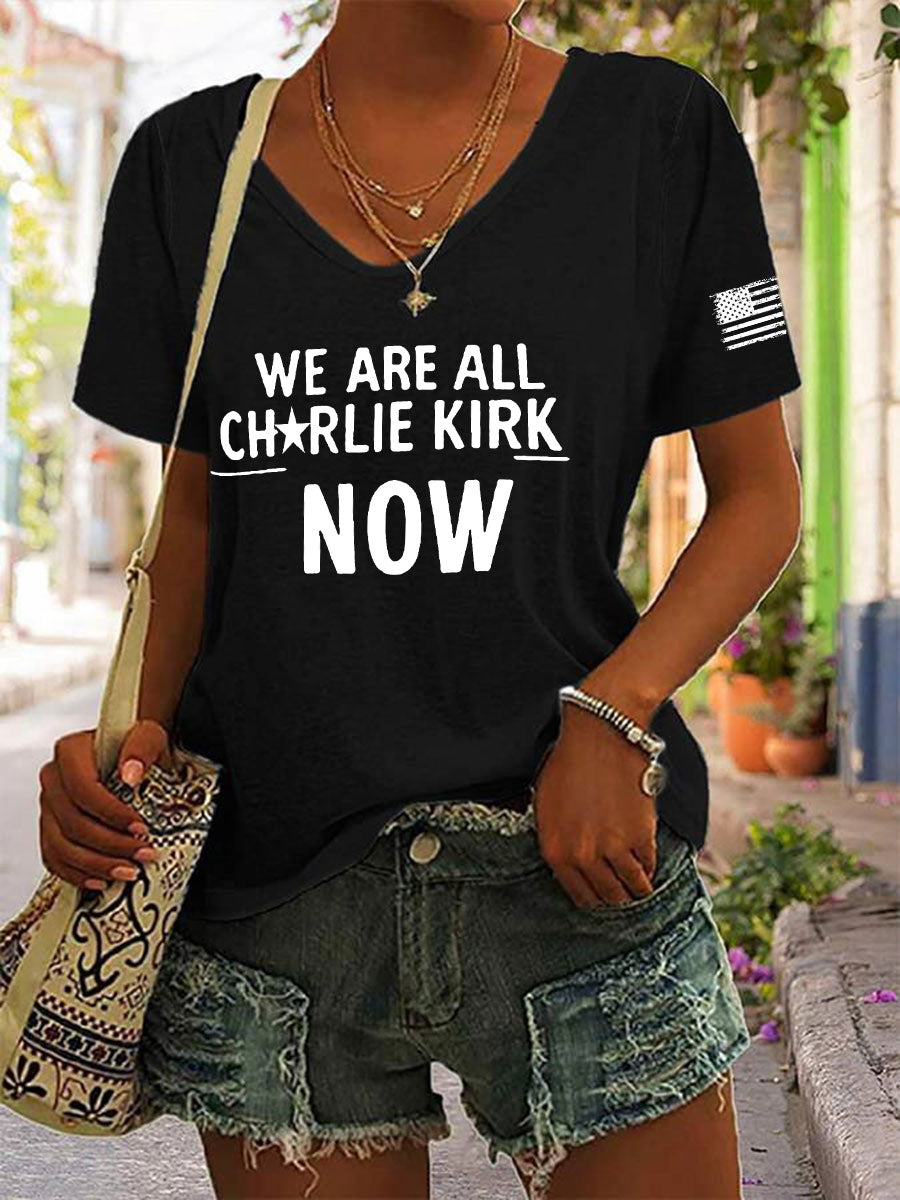 Women's Voice of Freedom Printed Casual T-shirt