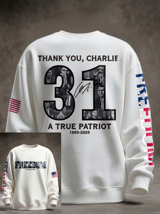 Men's Freedom True Patriot Printed Sweatshirt