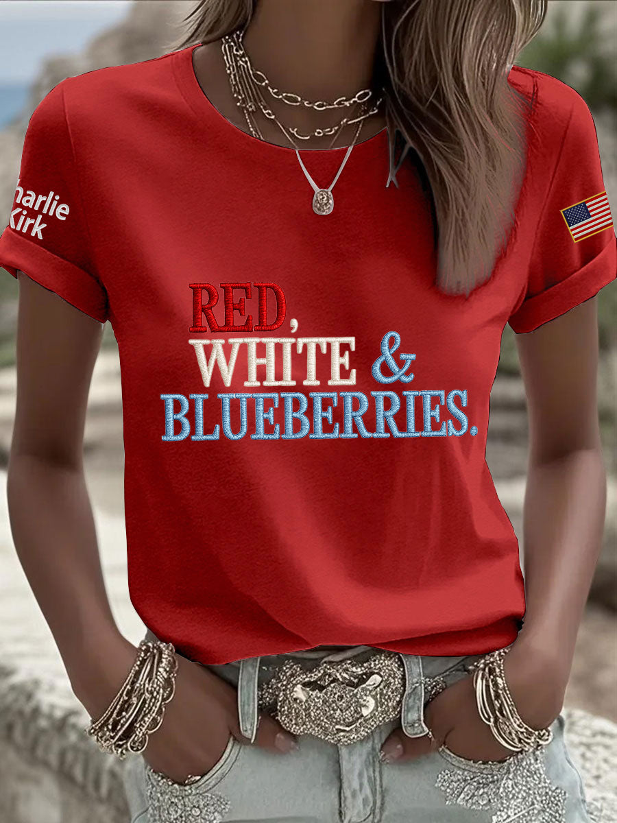 Women's 'Red White & Blueberries' T-shirt