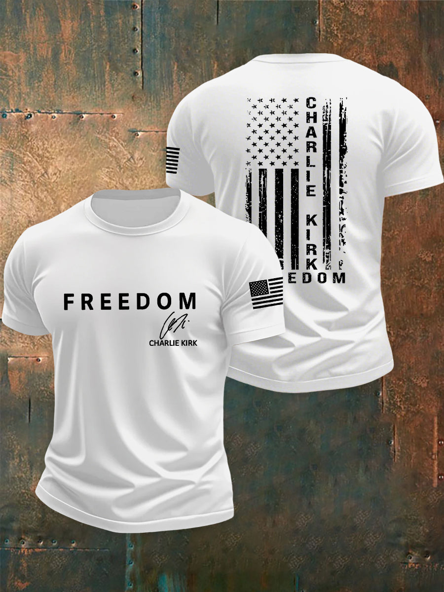 Men's Freedom Is Not Free R.I.P Charlie Kirk Short Sleeve T-shirt