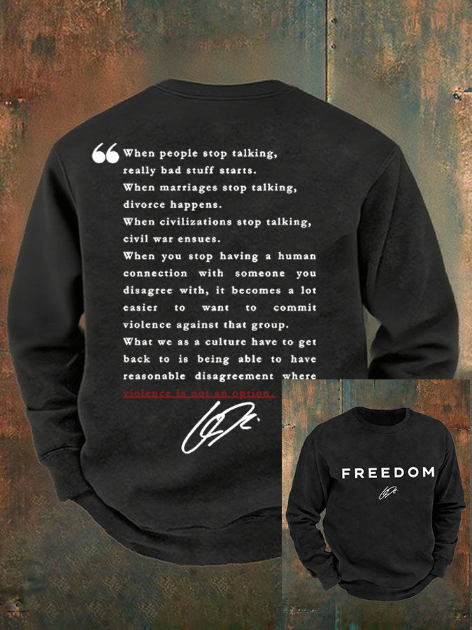Men's Freedom Patriot Printed Sweatshirt