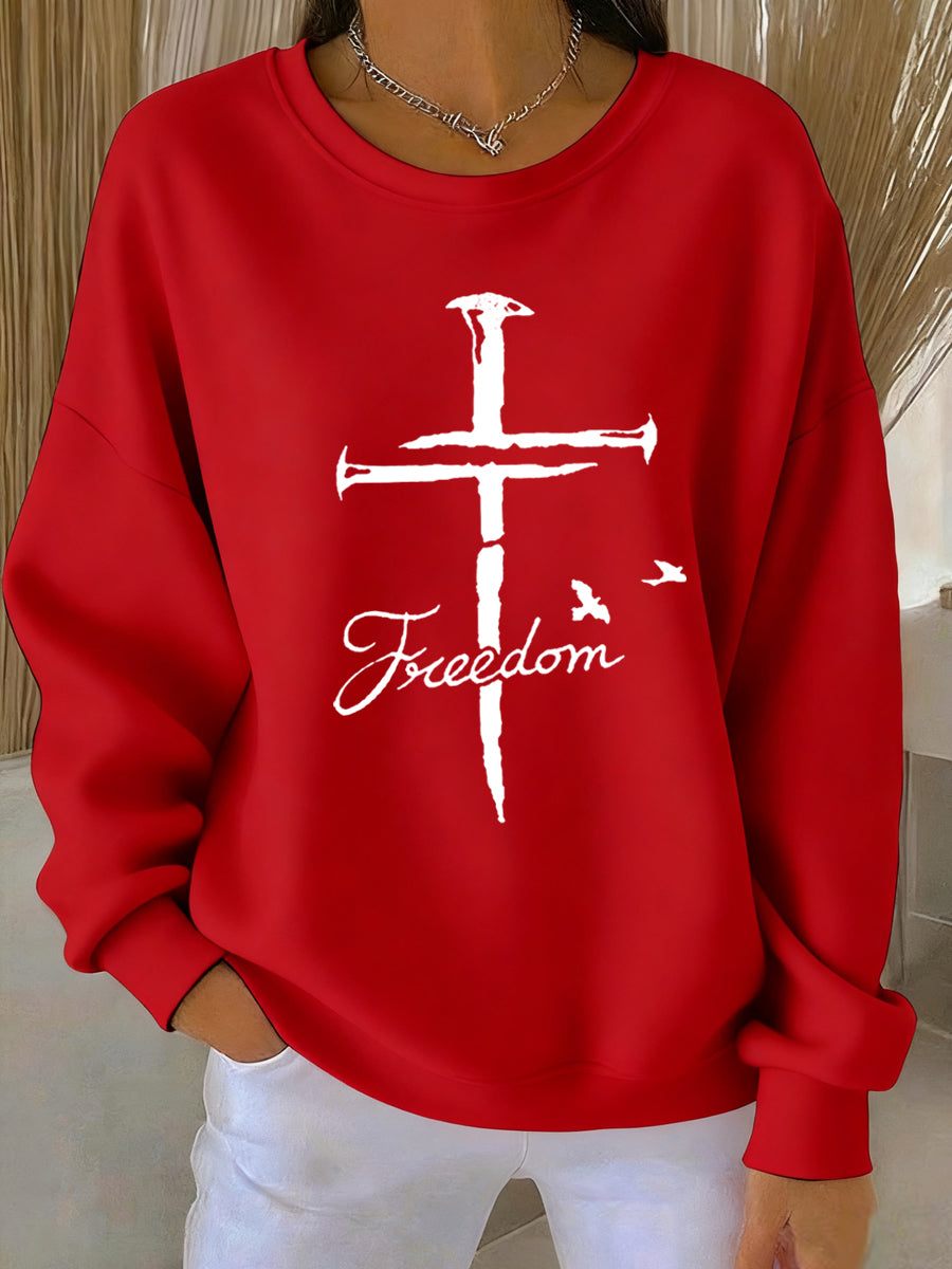 Women's Freedom Cross Faith Sweatshirt