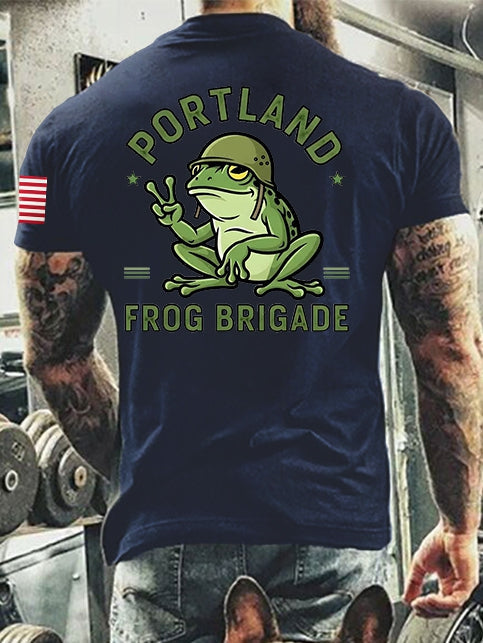 Men's Resist Portland Frog Cotton Short-Sleeved T-shirt